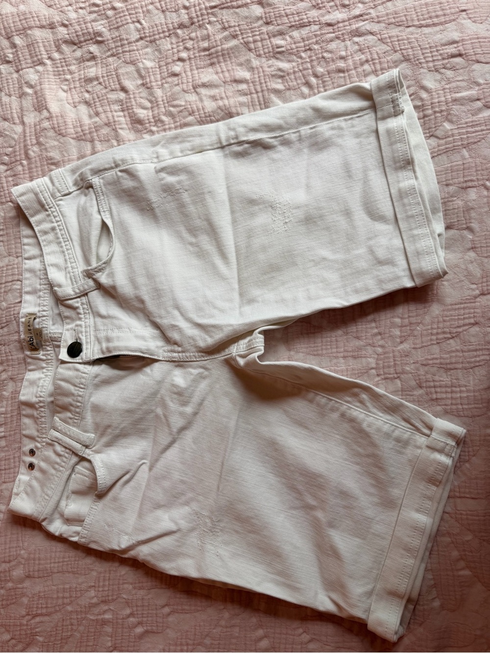 CAbi White Denim Bermuda Shorts